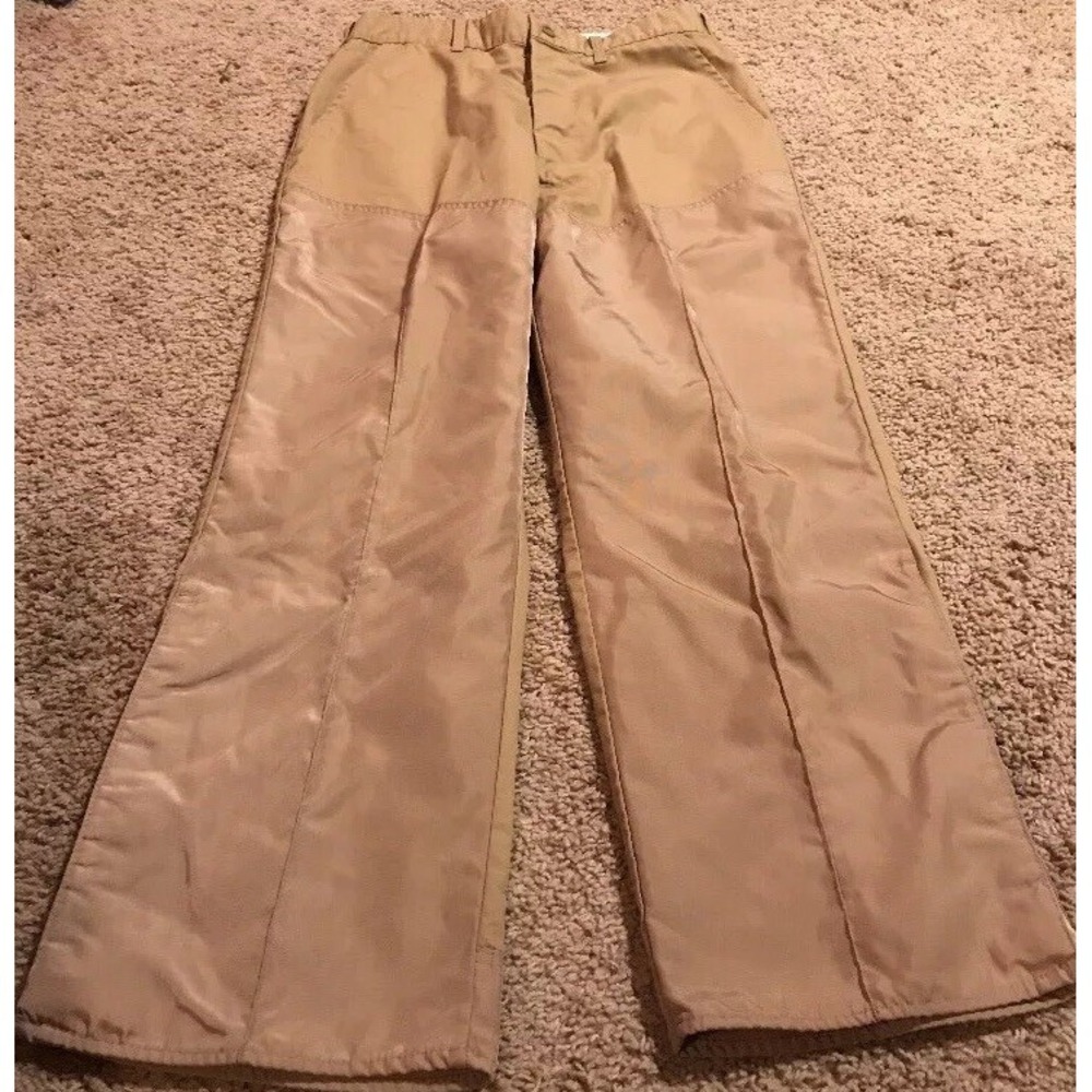 Vintage BOB ALLEN Mens Beige Briar pants Re-enforced Legs Sz 32 x 29